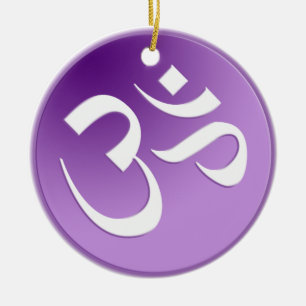 Paarse Om Symbol Ornament