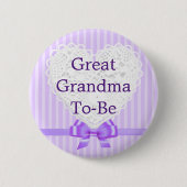 Paarse Oma wordt Baby shower Button (Voorkant)