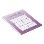 Paarse Ombre 6x6 Sudoku Grid Sjabloon Notitieblok (Schuin)