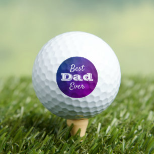 Paarse ombre beste papa ooit gewaagde moderne typo golfballen