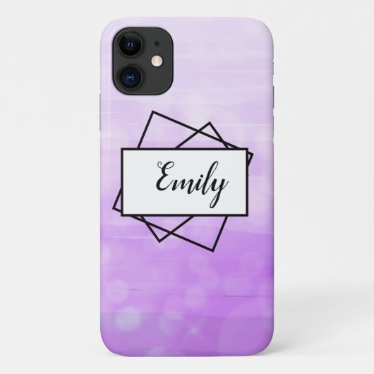 Paarse Ombre Bokeh vervaagd  naam Case-Mate iPhone Case (Achterkant)