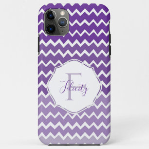 Paarse Ombre Chevron Persoonlijke iPhone Case