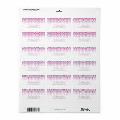 Paarse Ombre Chevrons Etiket (Full Sheet)