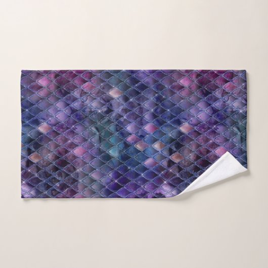 Paarse ombre- en glitterdrakenschalen schetsen handdoek (Handdoek)
