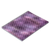 Paarse ombre- en glitterdrakenschalen schetsen notitieboek (Linkerzijde)