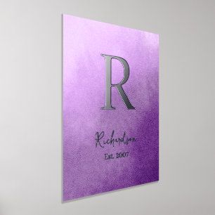 Paarse Ombre familienaam jaar vastgesteld Real Folie Afdrukken