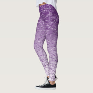 Paarse ombre Geometric Shapes Mini Tile Fade Leggings