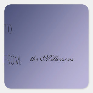 Paarse Ombre Gift Label