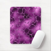 Paarse Ombre Glam Glitter Giraffe Spots Patroon Muismat (Met muis)