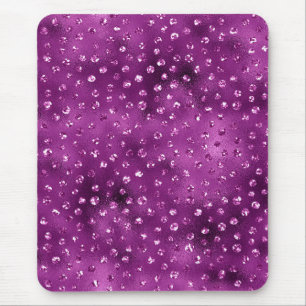 Paarse Ombre Glam Glitter Stippen Patroon Muismat