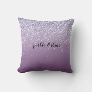 Paarse Ombre Glitter Kussen