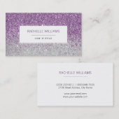Paarse Ombre Glitter Visitekaartje (Voorkant / Achterkant)