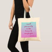 Paarse Ombre gooit je angst voor God uit Tote Bag (Voorkant (product))