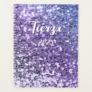 Paarse Ombre Klonter Glitter Gepersonaliseerd Planner