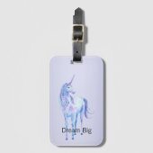 Paarse Ombre Magical Unicorn Bagagelabel (Voorkant (verticaal))