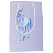Paarse Ombre Magical Unicorn Medium Cadeauzakje (Voorkant)