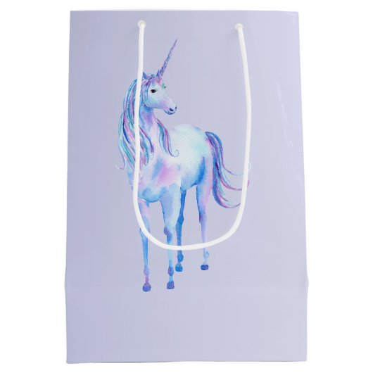 Paarse Ombre Magical Unicorn Medium Cadeauzakje (Achterkant)