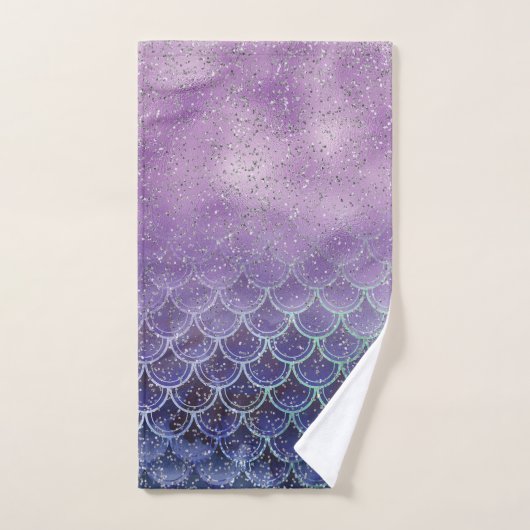 Paarse Ombre Mermaid Sparking Handdoek (Handdoek)