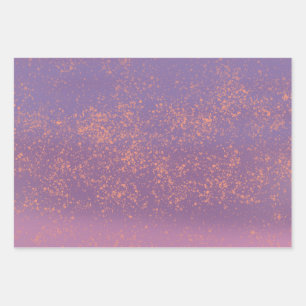 Paarse Ombre met de Spletters van de Verf van het  Inpakpapier Vel