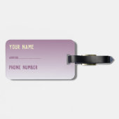 paarse ombre - modern bagagelabel (Achterkant horizontaal)