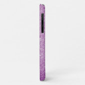 Paarse Ombre mousserende Glitter Monogrammed Case-Mate iPhone Case (Achterkant/links)