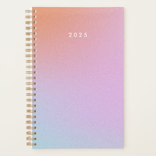 Paarse Ombre Sky gepersonaliseerd 2025 Planner (Voorkant)