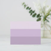 Paarse Ombre Striped Briefkaart (Staand voorkant)