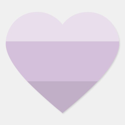 Paarse Ombre Striped Hart Sticker (Voorkant)