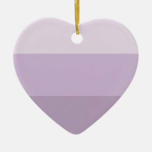 Paarse Ombre Striped Keramisch Ornament (Voorkant)