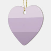 Paarse Ombre Striped Keramisch Ornament (Links)