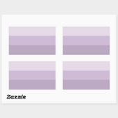 Paarse Ombre Striped Rechthoekige Sticker (Vel)