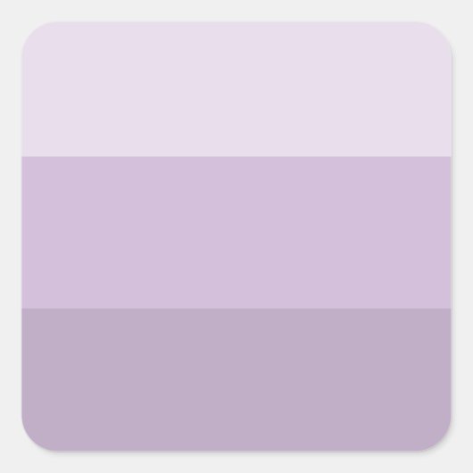 Paarse Ombre Striped Vierkante Sticker (Voorkant)