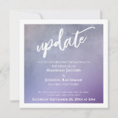 Paarse Ombre textuur uitgestelde bruiloft update K Kaart (Voorkant)