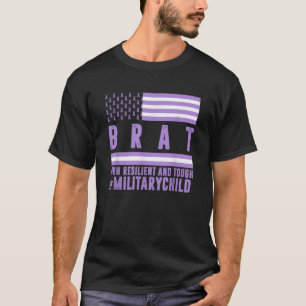 Paarse Omhoog Militair Kind Kinder Maand Kinderen T-shirt