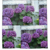 Paarse onderdrukkende hydrangeas douchegordijn (Voorkant)
