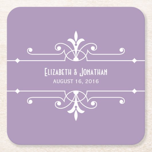 Paarse Onderzetters voor Fancy sierpapier (Voorkant)