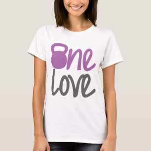 Paarse 'One Love' T-shirt