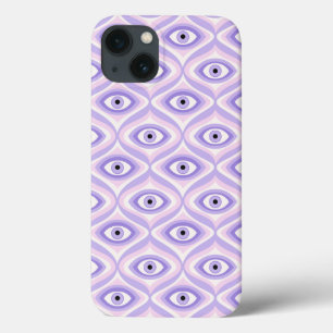 Paarse oogpatroon - Trippy Pastel Gothic iPhone 13 Hoesje