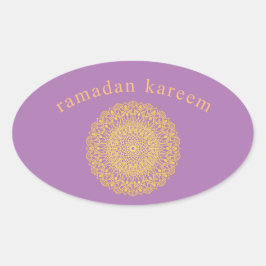 paarse oosterse ornament ramadan kareem sticker