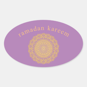 paarse oosterse ornament ramadan kareem sticker