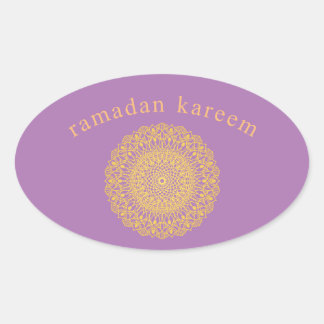 paarse oosterse ornament ramadan kareem sticker