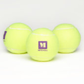 Paarse, op maat gesneden blote monogram van het In Tennisballen (Multi)