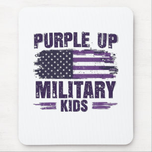 Paarse Op Military Kids Bewustzijnsmaand  Muismat
