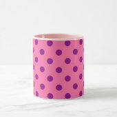 Paarse op roze stippen Patroonontwerp Mok (Midden)