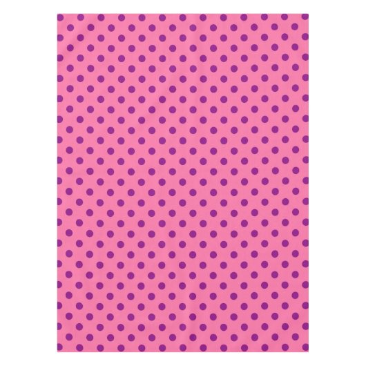 Paarse op roze stippen Patroonontwerp Tafelkleed (Voorkant)