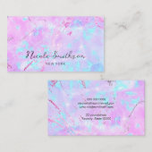 paarse opaalsteen visitekaartje (Voorkant / Achterkant)