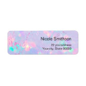 paarse optisch achtergrondetiket etiket (Voorkant)