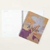 Paarse Oranje Abstracte monogram goudmonogram Planner (Display)
