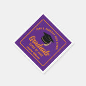 Paarse Oranje Afstuderen Custom Graduation Party Servet (Hoek)