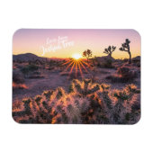 Paarse Oranje Cholla Cactus Joshua Tree Sunset Magneet (Horizontaal)